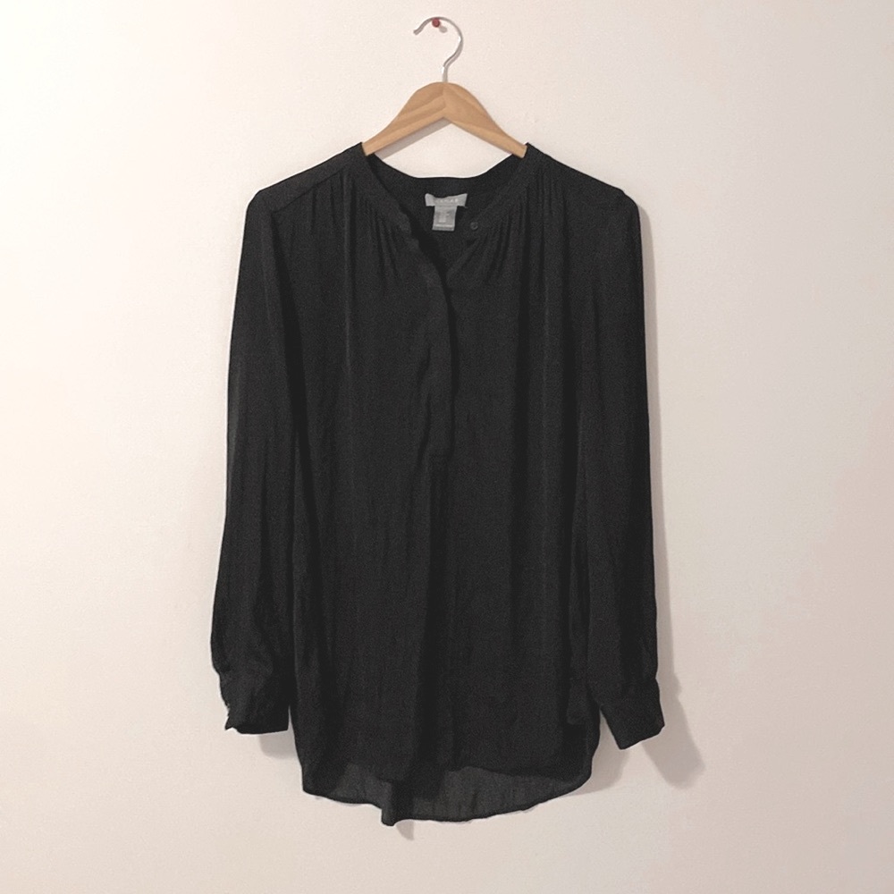 Kenar black long sleeve blouse